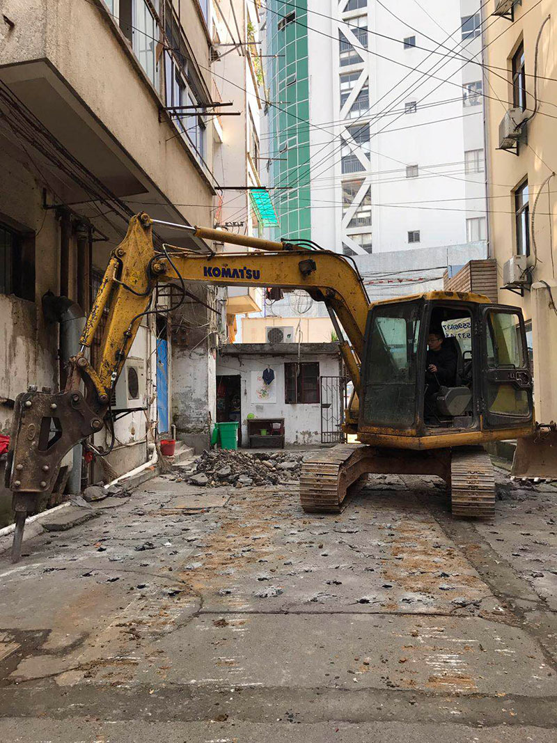 老舊小區(qū)改造施工現場