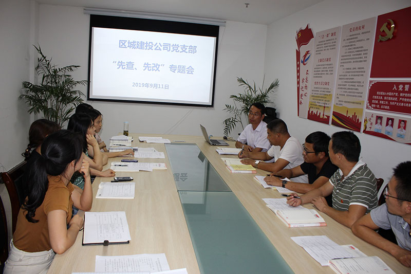 區(qū)城建投公司黨支部開展“先學、先查、先改”工作 預熱 “不忘初心、牢記使命”主題教育工作