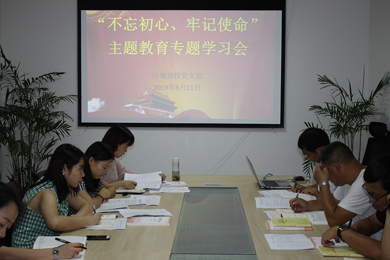 區(qū)城建投公司黨支部開展“先學、先查、先改”工作 預熱 “不忘初心、牢記使命”主題教育工作